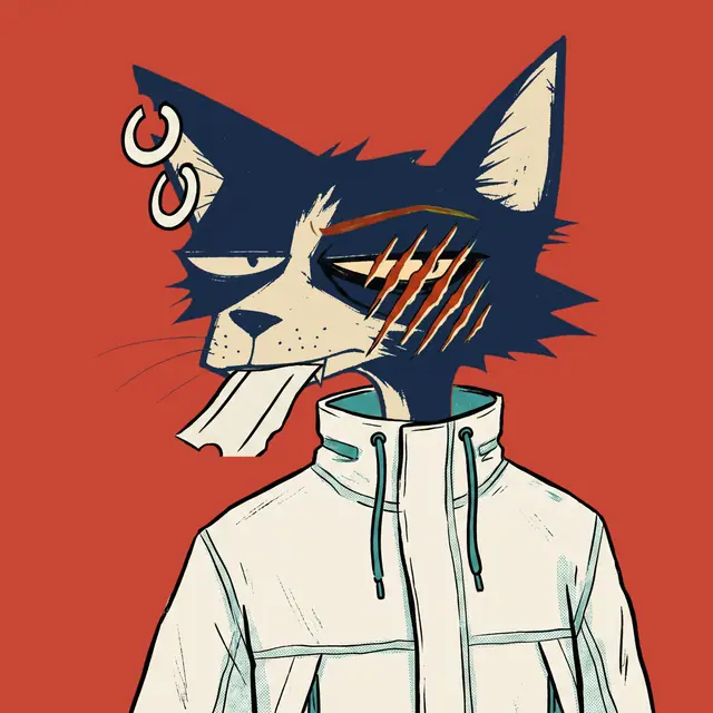Broker #1161, a screenprinted alley cat.