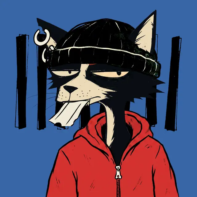 Broker #1167, a screenprinted alley cat.