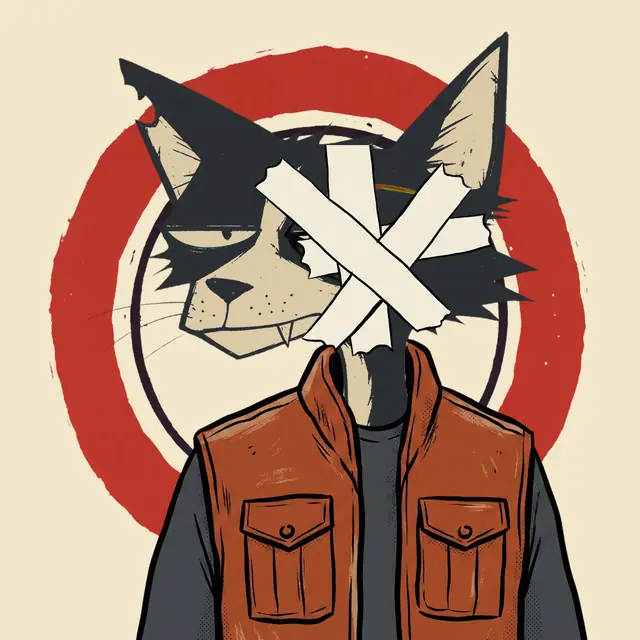 Broker #0117, a screenprinted alley cat.