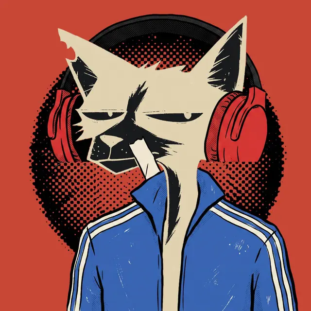 Broker #1171, a screenprinted alley cat.