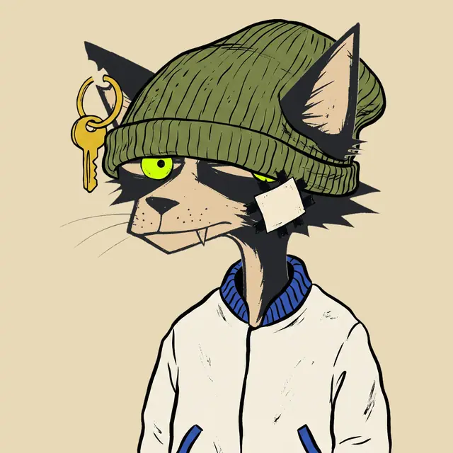 Broker #1173, a screenprinted alley cat.