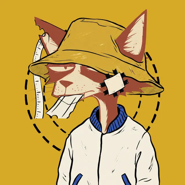 Broker #1177, a screenprinted alley cat.