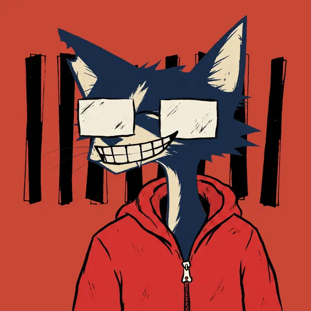 Broker #1178, a screenprinted alley cat.