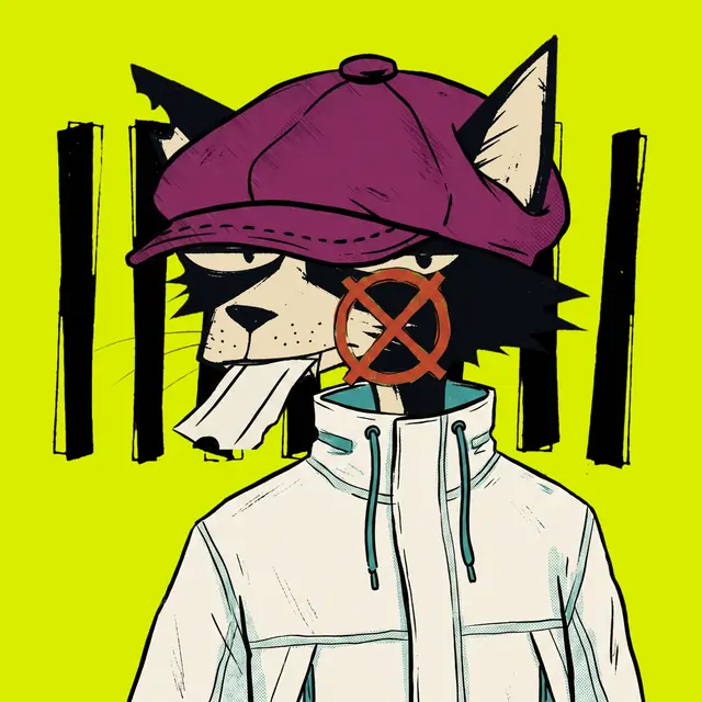 Broker #1188, a screenprinted alley cat.