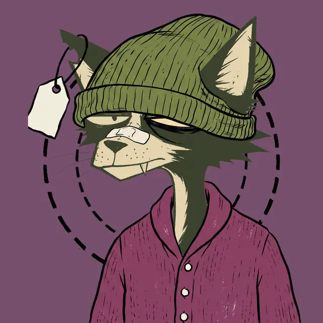 Broker #1189, a screenprinted alley cat.