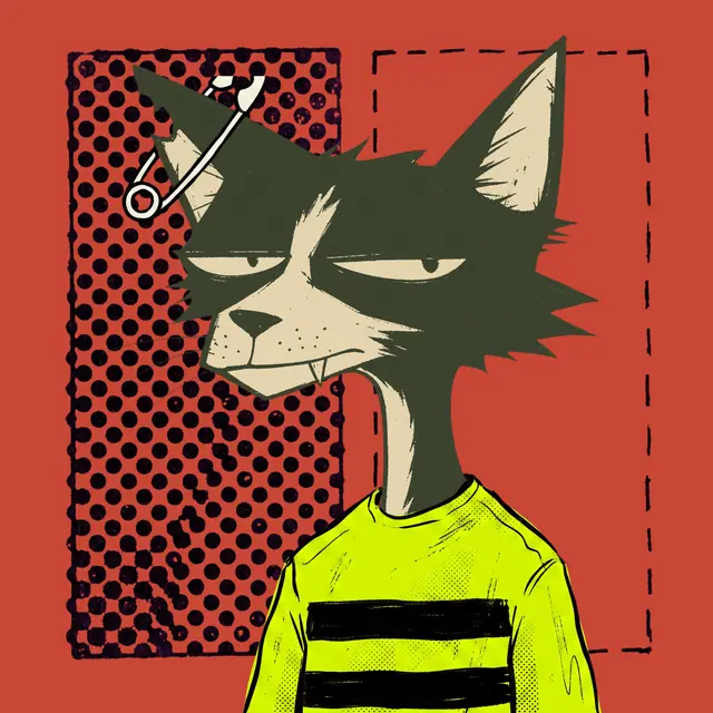 Broker #1191, a screenprinted alley cat.