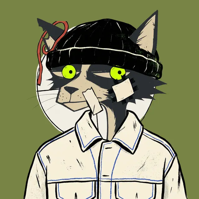 Broker #1192, a screenprinted alley cat.