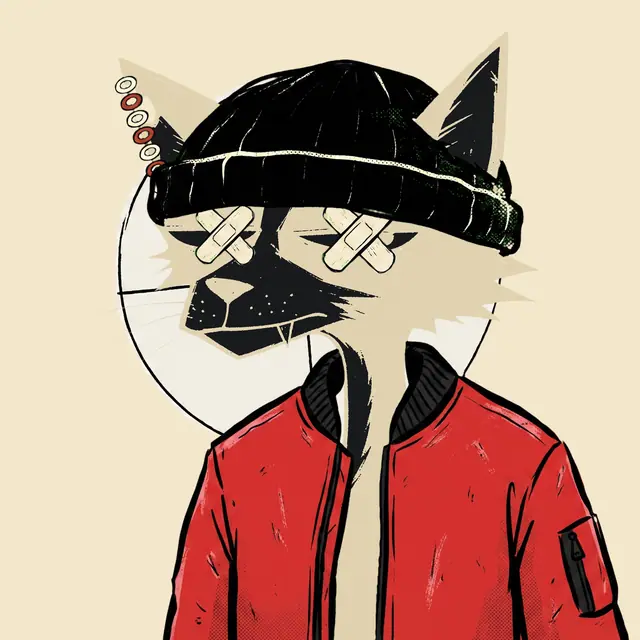 Broker #1197, a screenprinted alley cat.