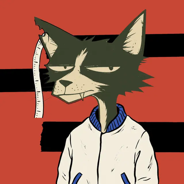 Broker #1198, a screenprinted alley cat.
