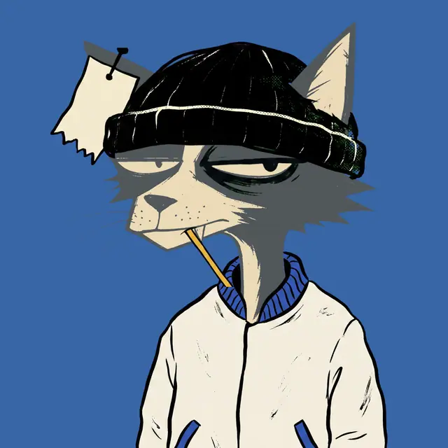 Broker #0120, a screenprinted alley cat.
