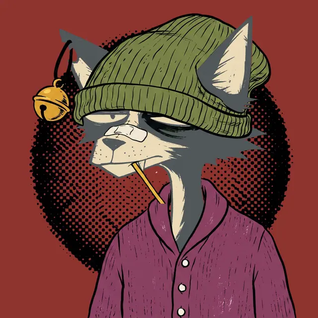 Broker #1200, a screenprinted alley cat.