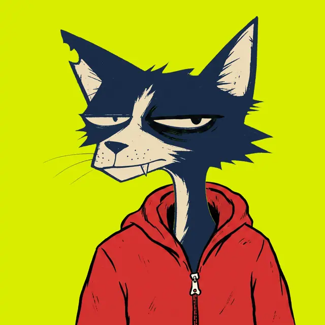 Broker #1202, a screenprinted alley cat.