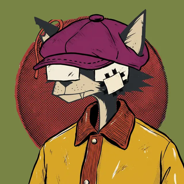 Broker #1205, a screenprinted alley cat.