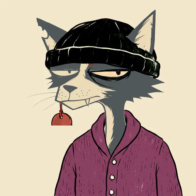 Broker #1213, a screenprinted alley cat.