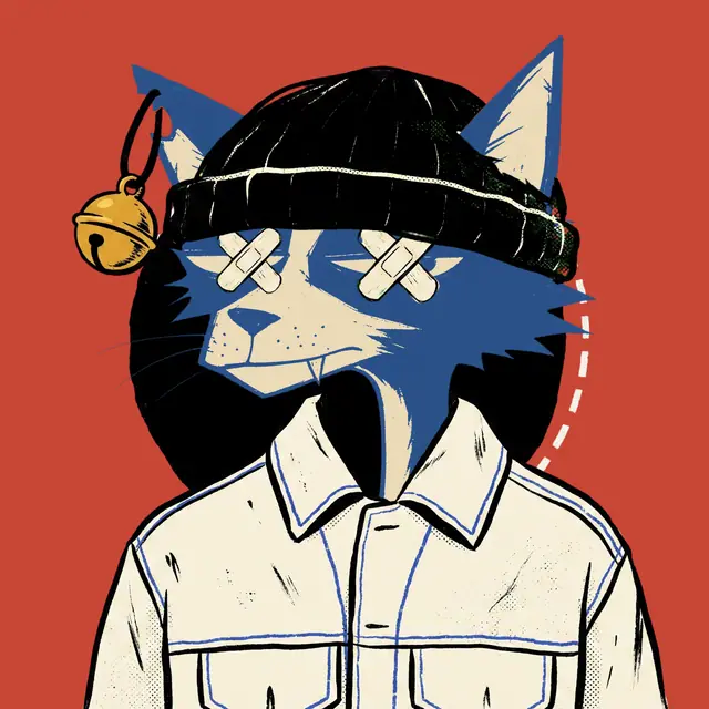 Broker #1218, a screenprinted alley cat.
