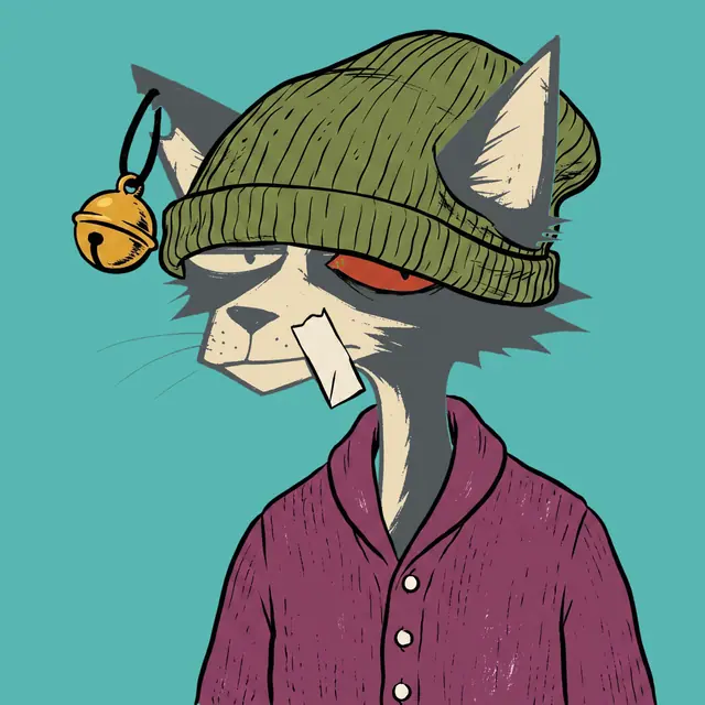 Broker #1227, a screenprinted alley cat.