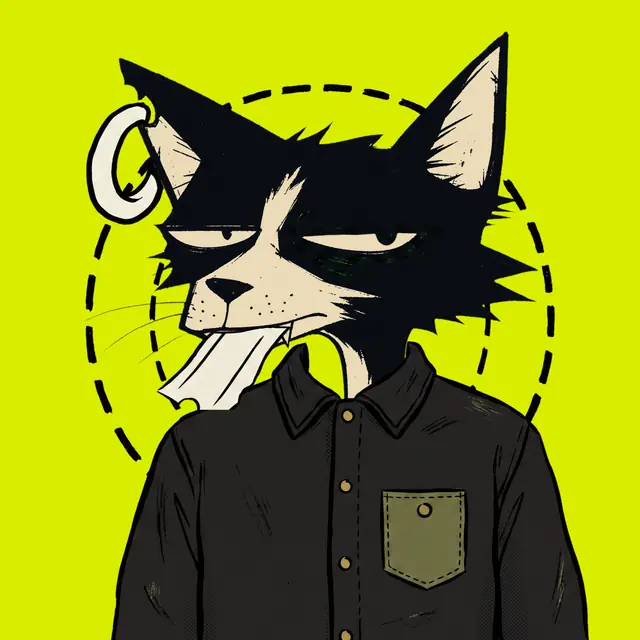 Broker #1234, a screenprinted alley cat.
