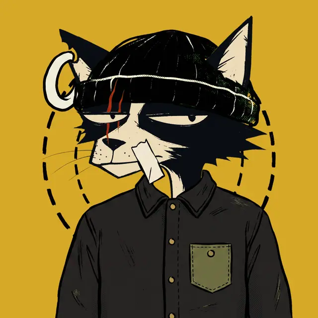 Broker #1239, a screenprinted alley cat.