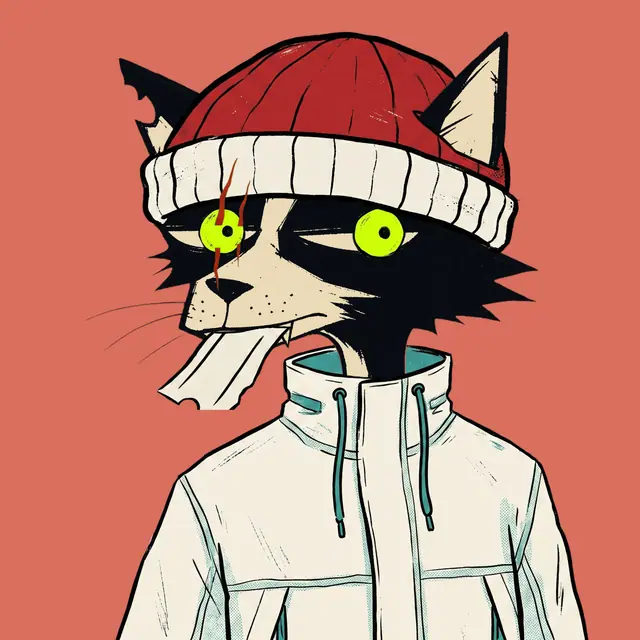 Broker #0124, a screenprinted alley cat.