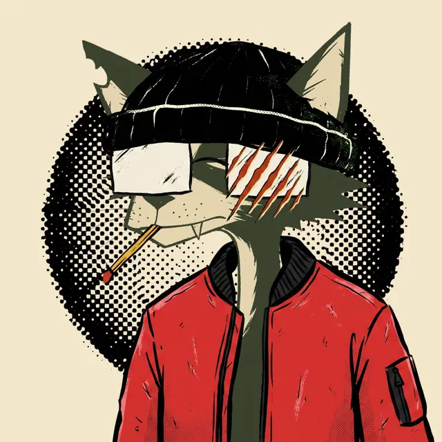 Broker #1240, a screenprinted alley cat.