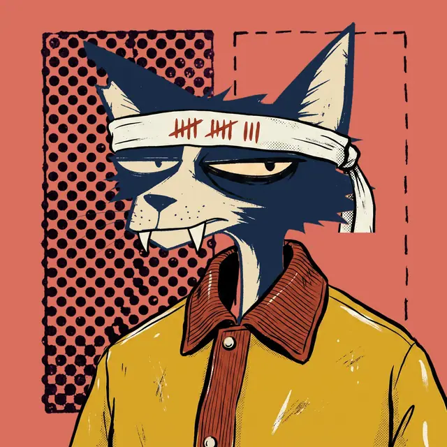 Broker #1241, a screenprinted alley cat.
