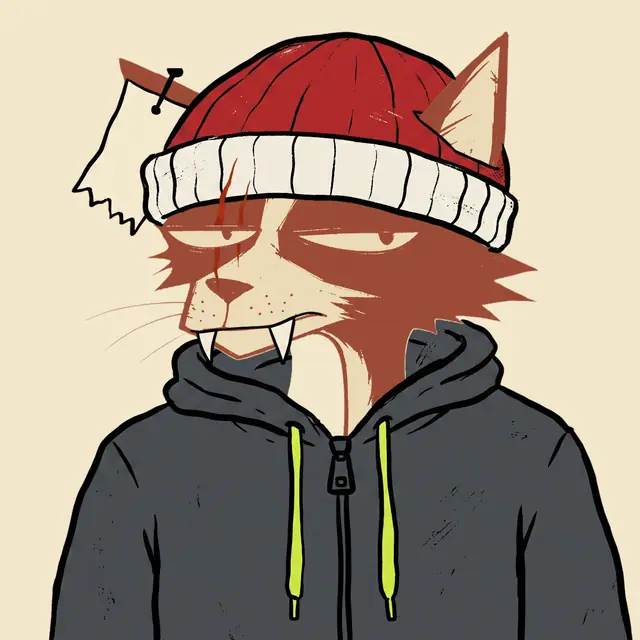 Broker #1242, a screenprinted alley cat.