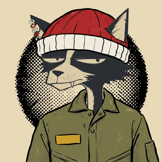 Broker #1243, a screenprinted alley cat.