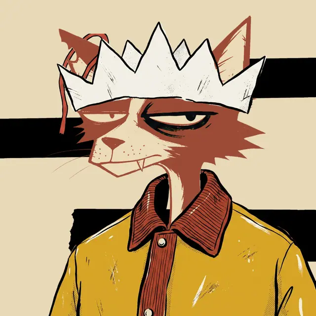 Broker #1244, a screenprinted alley cat.