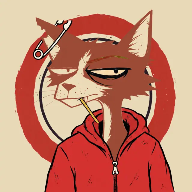 Broker #1247, a screenprinted alley cat.