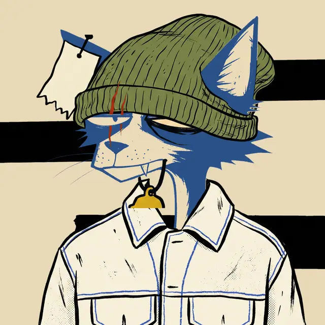 Broker #1251, a screenprinted alley cat.
