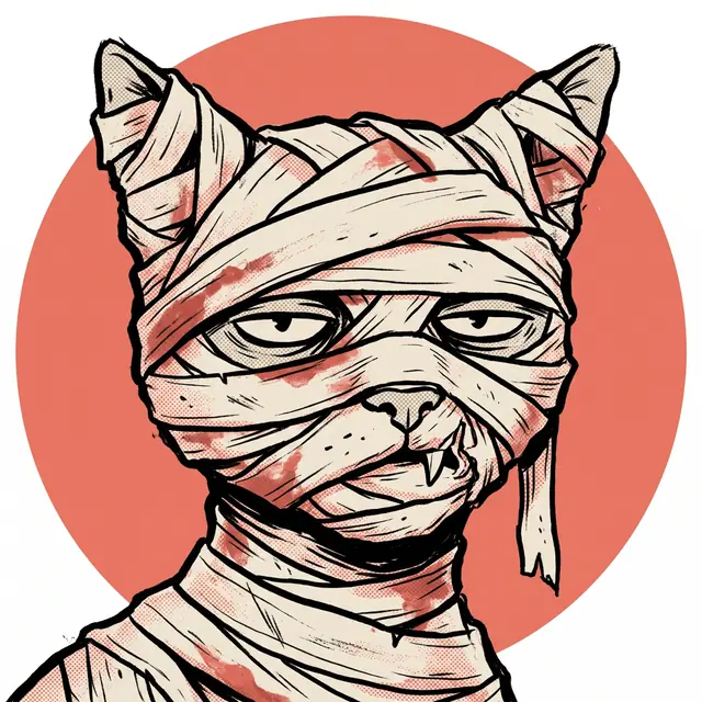 Broker #1255, a screenprinted alley cat.