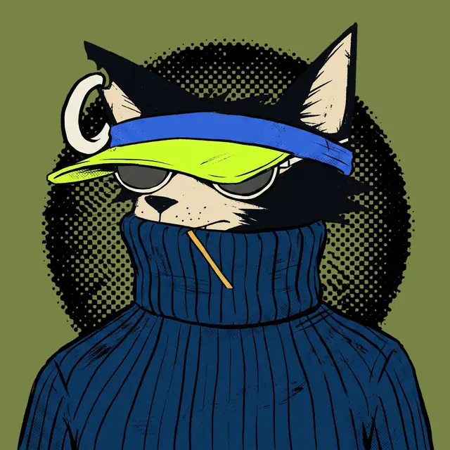 Broker #1257, a screenprinted alley cat.