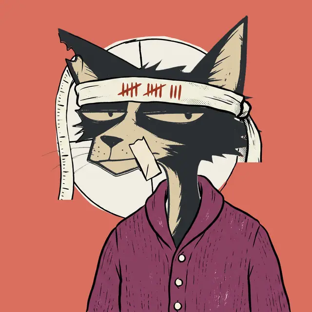 Broker #0126, a screenprinted alley cat.