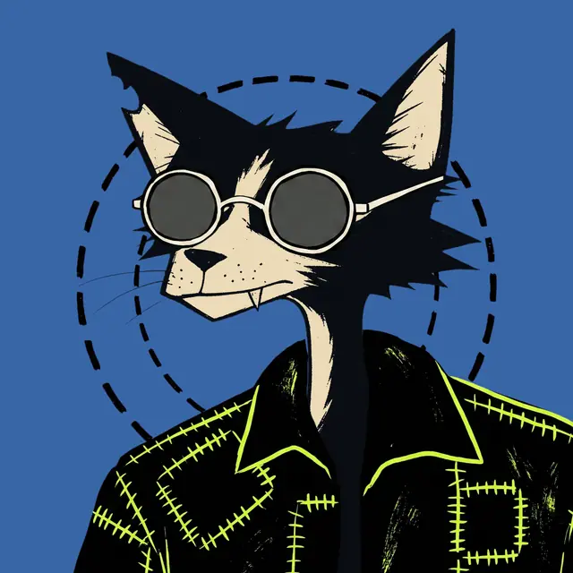 Broker #1260, a screenprinted alley cat.