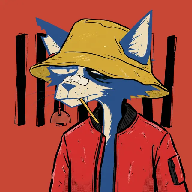 Broker #1262, a screenprinted alley cat.