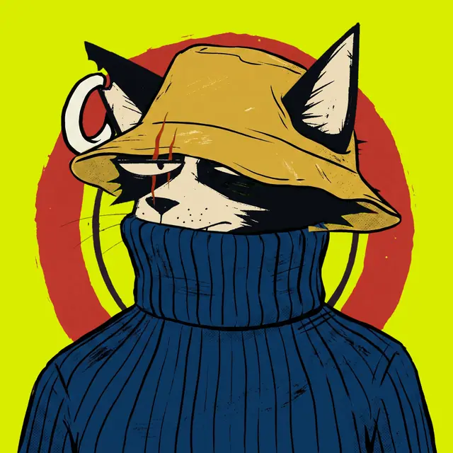 Broker #1268, a screenprinted alley cat.