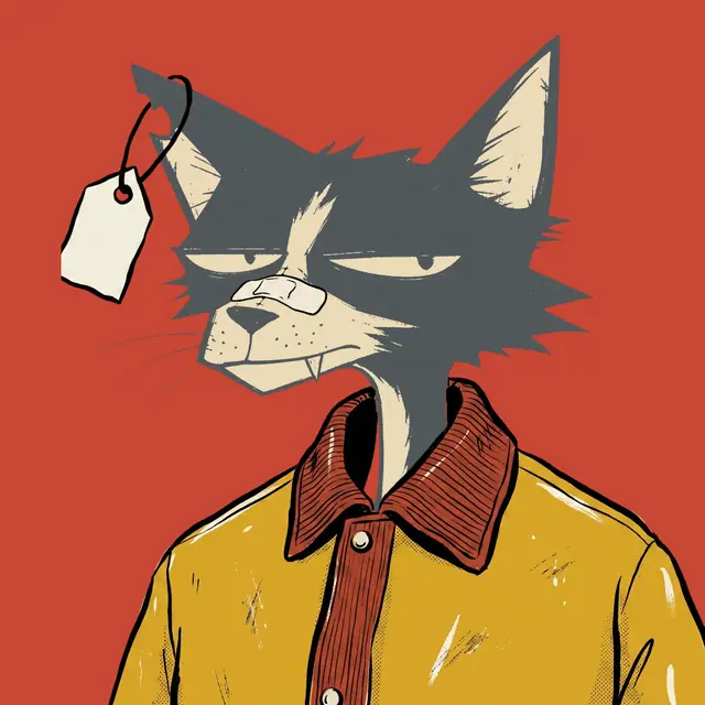 Broker #1270, a screenprinted alley cat.