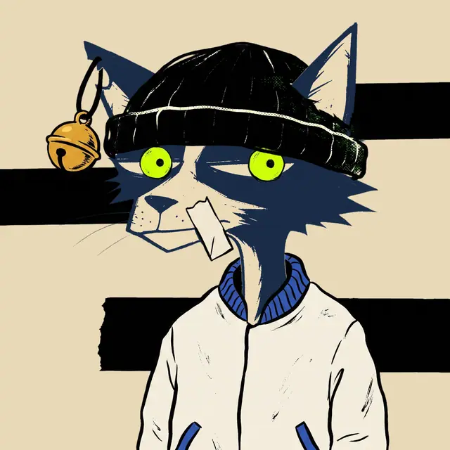 Broker #1272, a screenprinted alley cat.