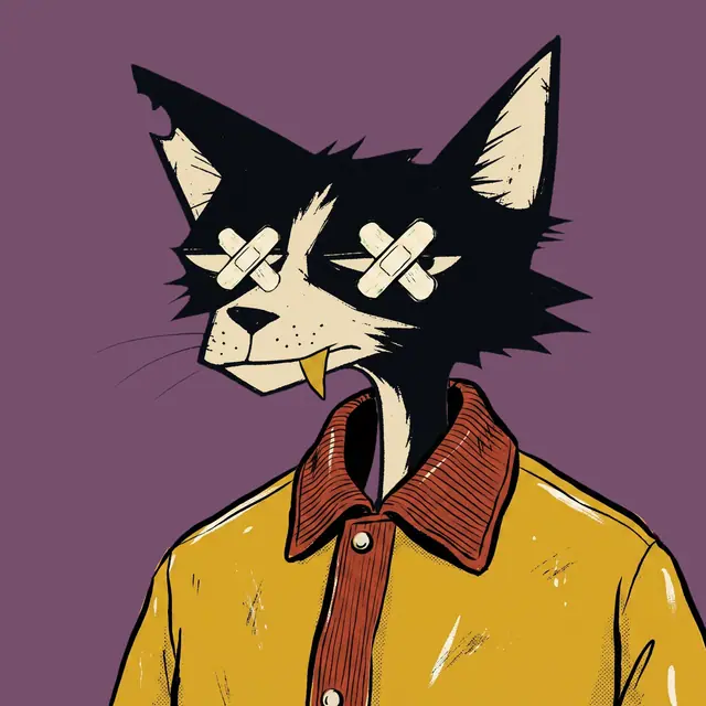 Broker #1277, a screenprinted alley cat.