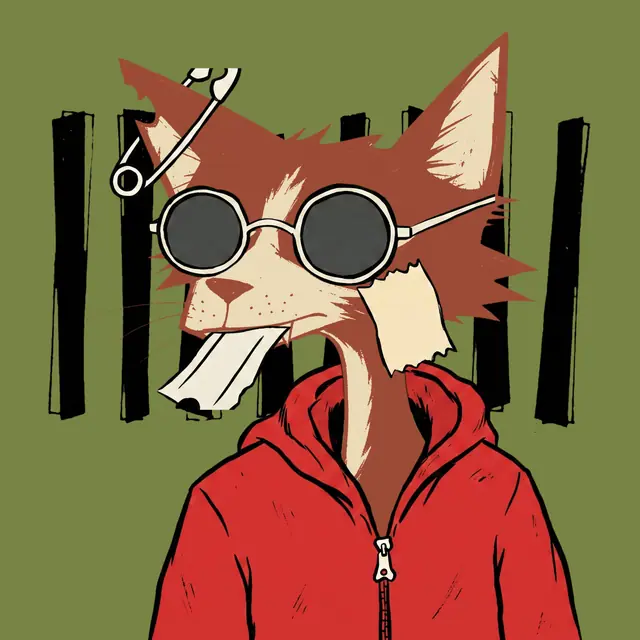Broker #1278, a screenprinted alley cat.