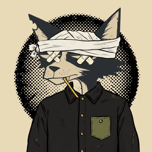 Broker #1282, a screenprinted alley cat.