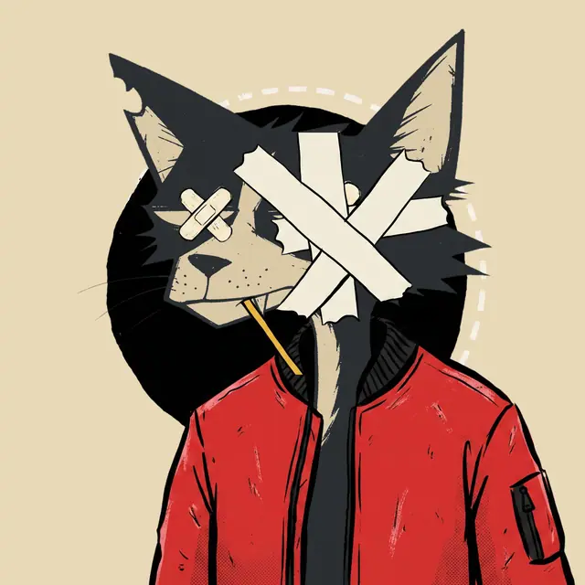 Broker #1284, a screenprinted alley cat.