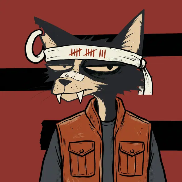 Broker #1287, a screenprinted alley cat.