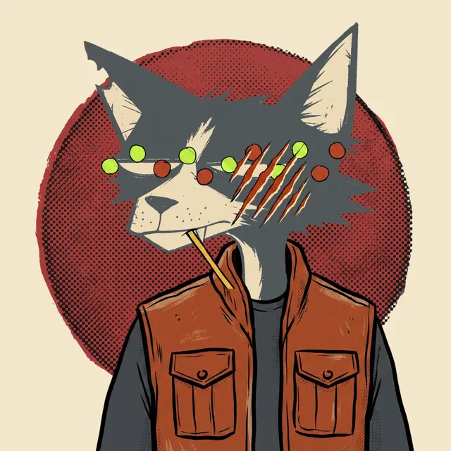 Broker #1288, a screenprinted alley cat.