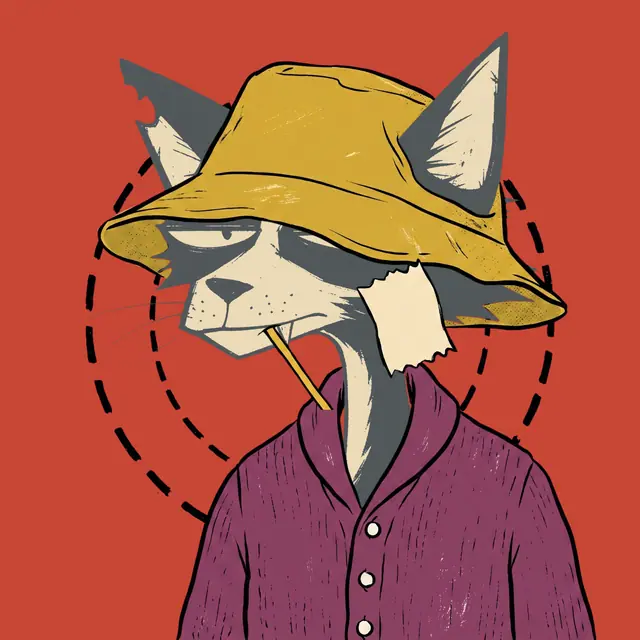 Broker #1301, a screenprinted alley cat.