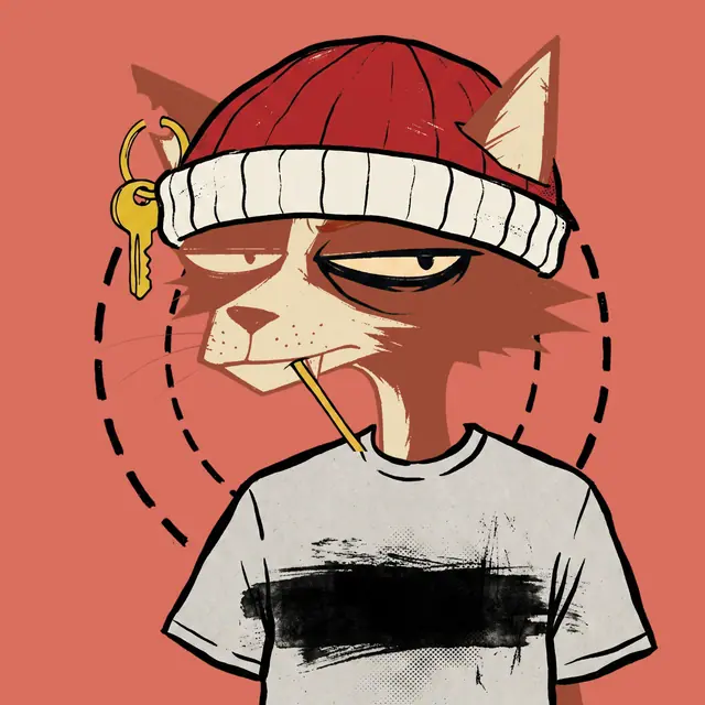 Broker #1308, a screenprinted alley cat.