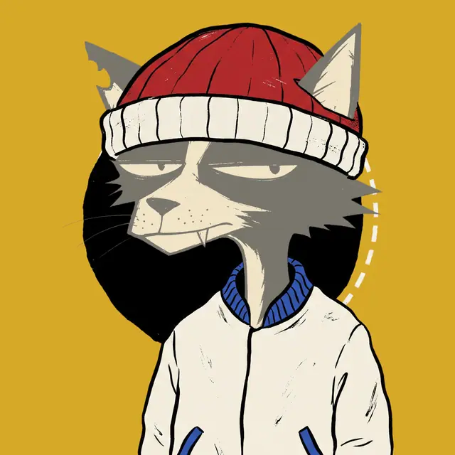 Broker #1311, a screenprinted alley cat.