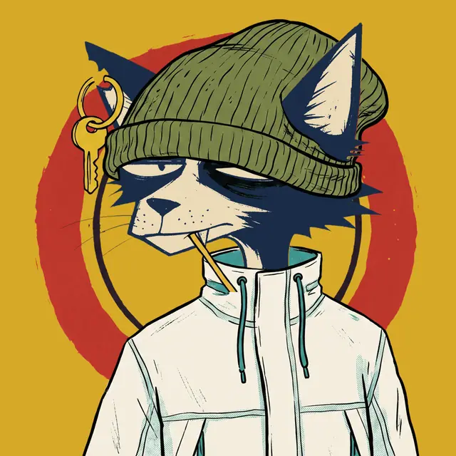 Broker #1316, a screenprinted alley cat.