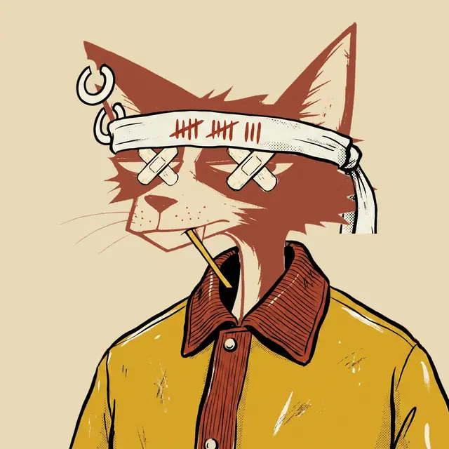 Broker #1318, a screenprinted alley cat.