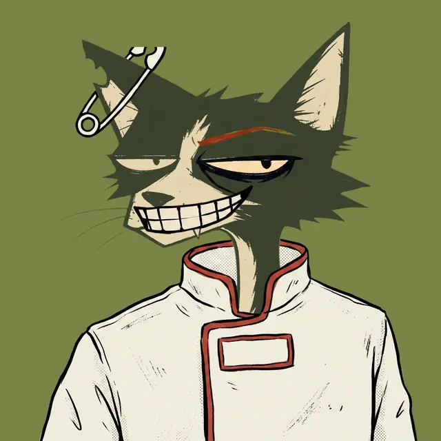 Broker #1320, a screenprinted alley cat.